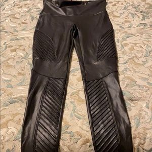 Spanx faux leather motto legging